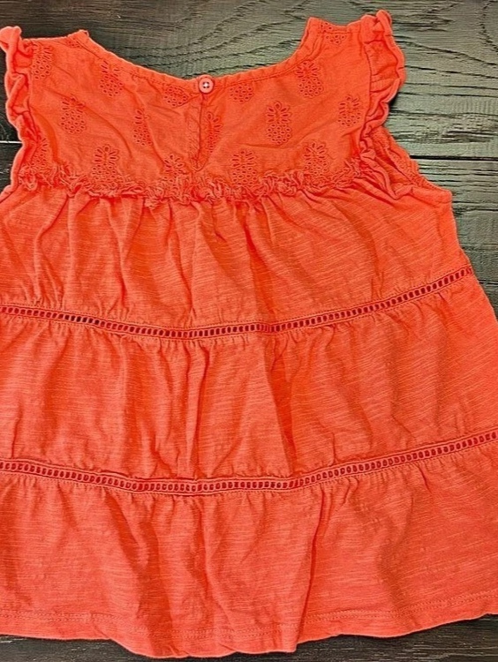 Mini Boden Girls Casual Top Orange Size 4T - Picture 2 of 3